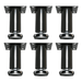 Set of 6 Dragonfire DFT-WB-6PF adjustable leveling legs for workbench stabilization