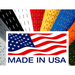 Showing how the Wall Control Basic Slotted Metal Pegboard Accessory Pack is made in the USA and showing different color variants