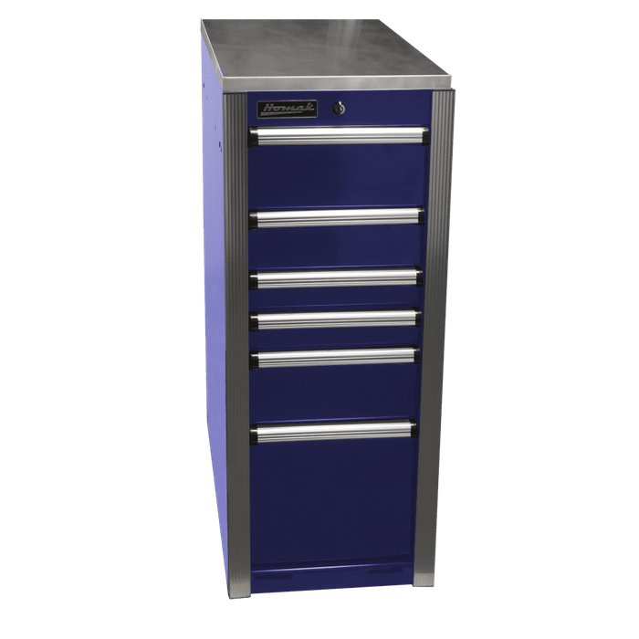Homak HXL Pro 6-Drawer Workbench-Height Cabinet, Rally Sport Blue