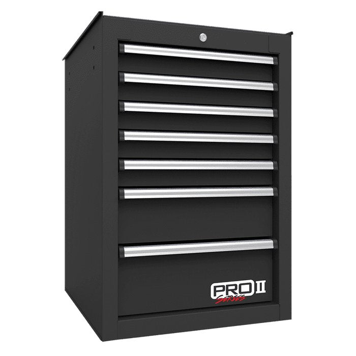 Homak 14 1/2-Inch Pro II 7-Drawer Side Cabinet in Midnight Black