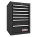 Homak 14 1/2-Inch Pro II 7-Drawer Side Cabinet in Midnight Black