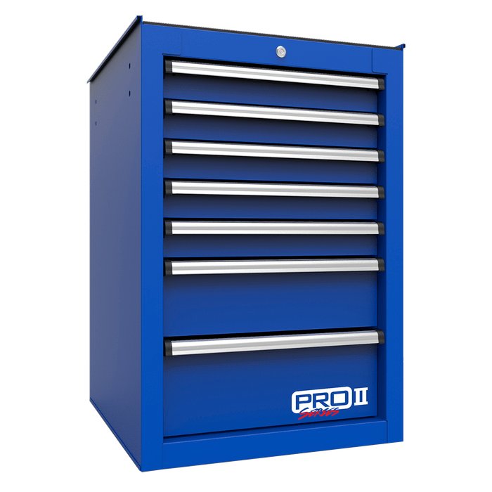 Homak 14 1/2-Inch Pro II 7-Drawer Side Cabinet in Rally Sport Blue