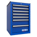 Homak 14 1/2-Inch Pro II 7-Drawer Side Cabinet in Rally Sport Blue