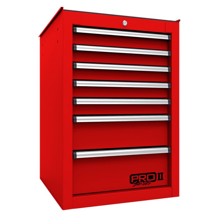 Homak 14 1/2-Inch Pro II 7-Drawer Side Cabinet in Fury Red
