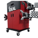 Side view of iDEAL 3D wheel alignment machine workstation with mounted wheel targets