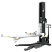 Side view of iDEAL MSC-6KLP portable single post lift in black finish
