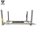 Side view of the Triumph 8,000 lb Four Post Automotive Lift – Service Storage (NSS-8), featuring diamond-plate runways, four steel columns, and integrated ramps for dependable vehicle support.