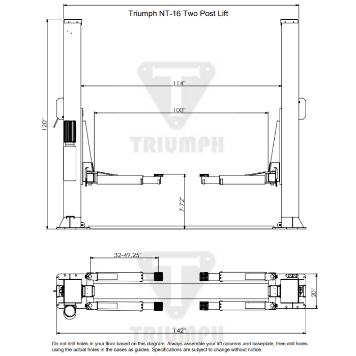 Spec sheet for the NT-16