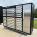 Stainless front 7ft garage storage cabinet with tall locker door built by Chery Industrial