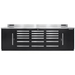 Straight-on front photo of the black Dragonfire Pro Series 9FT workbench with 18 drawers, stainless backsplash, and locking side cabinets (DFT-WB-18)