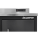 Straight-on image of Dragonfire 7ft tool workbench with 12 drawers, dual locking cabinets, and stainless top (DFT-WB-12)
