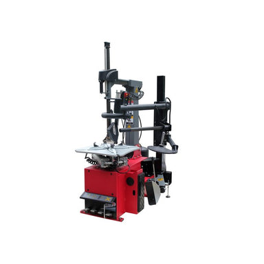 Tuxedo TC-1300 leverless tiltback press-arm tire changer, front view
