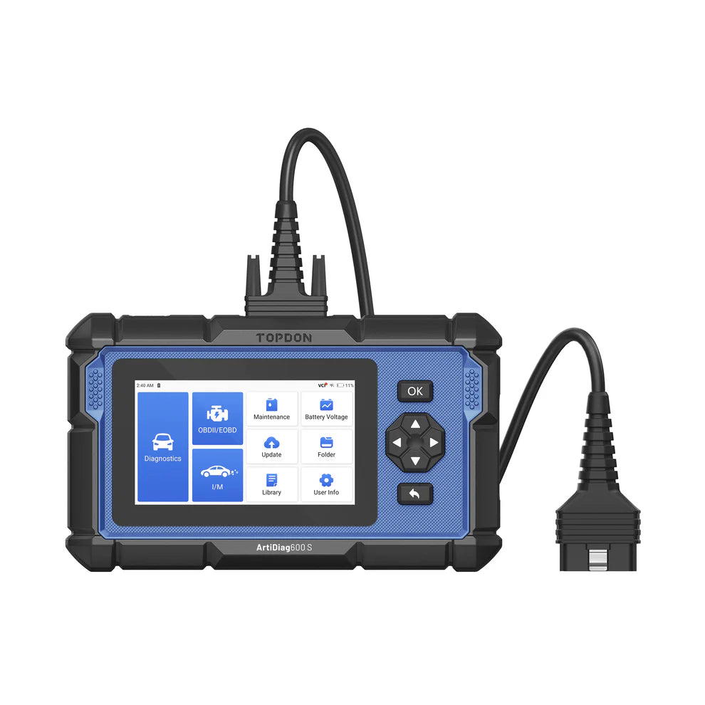 TOPDON ArtiDiag600 S automotive diagnostic scanner with OBD cable