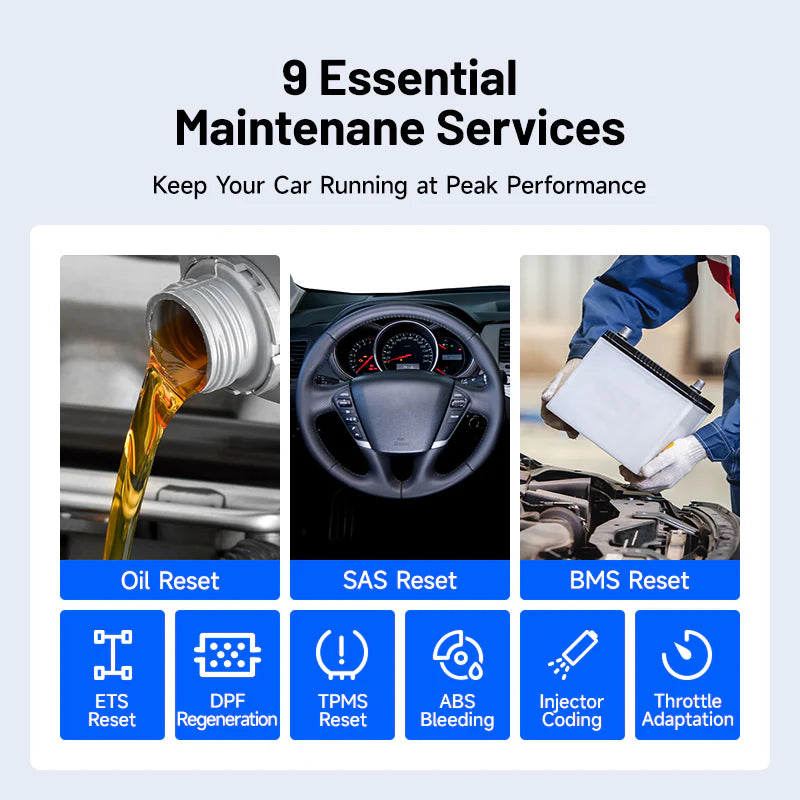 TOPDON ArtiDiag600 S maintenance reset functions oil SAS BMS DPF TPMS
