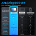 TOPDON ArtiDiag900 BT feature comparison showing faster CPU, larger battery, wireless VCI, and expanded vehicle coverage