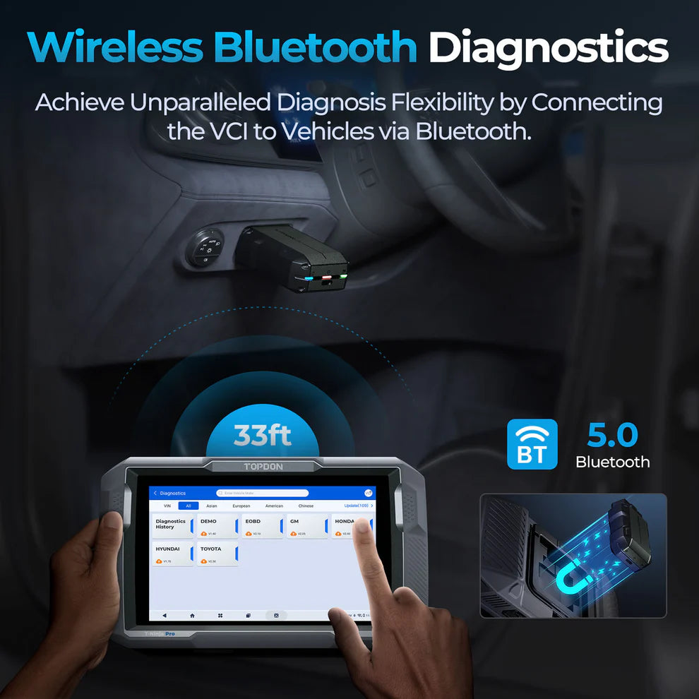 TOPDON ArtiDiag900 Lite Bluetooth 5.0 wireless diagnostics with 33 foot range