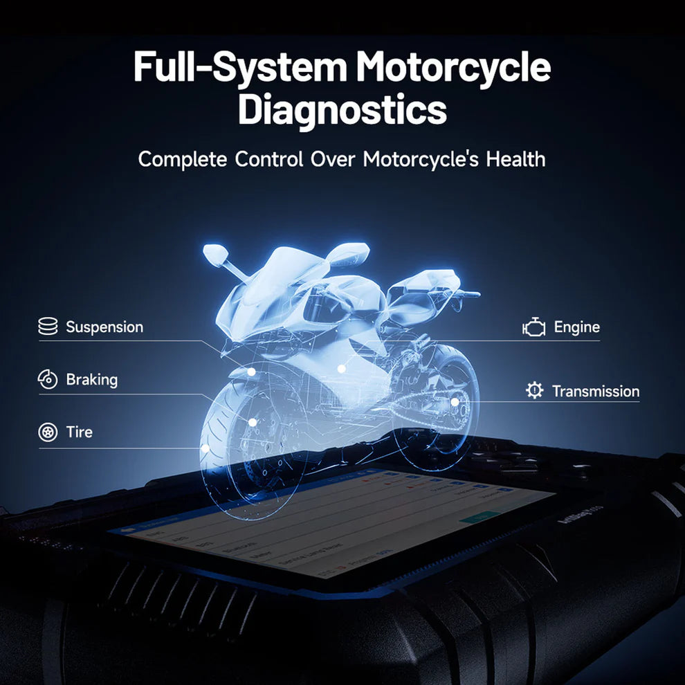 TOPDON ArtiDiag Moto full-system motorcycle diagnostics illustration