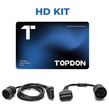 TOPDON HD Software Kit with heavy duty diagnostic cables for Phoenix XLink, Smart, Remote, and Max