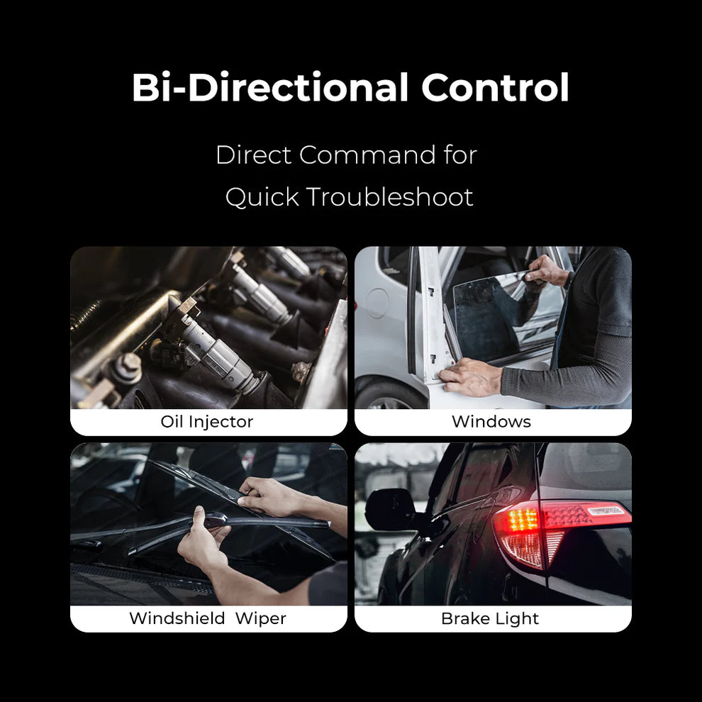 TOPDON Phoenix Lite 3 bi directional control testing windows wipers injectors and brake lights
