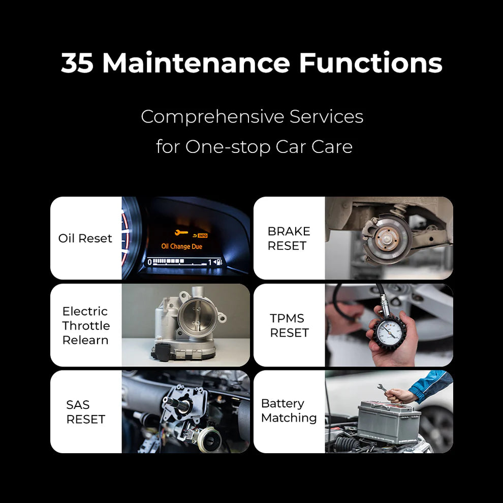 TOPDON Phoenix Lite 3 offering 35 maintenance functions including oil reset brake reset and TPMS