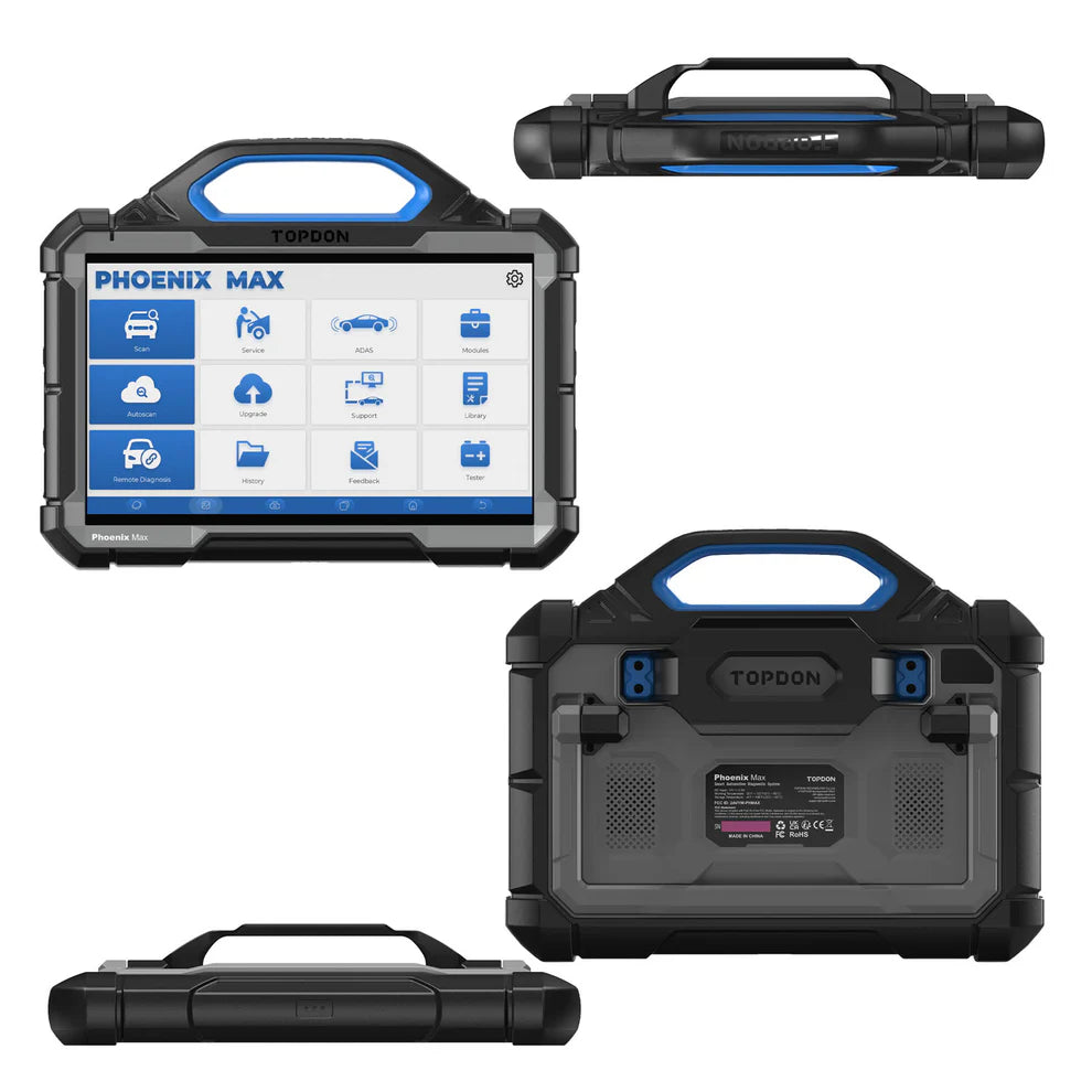 TOPDON Phoenix Max diagnostic scanner multiple angle views