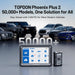 TOPDON Phoenix Plus 2 scan tool supporting over 50000 vehicle models with CAN FD coverage