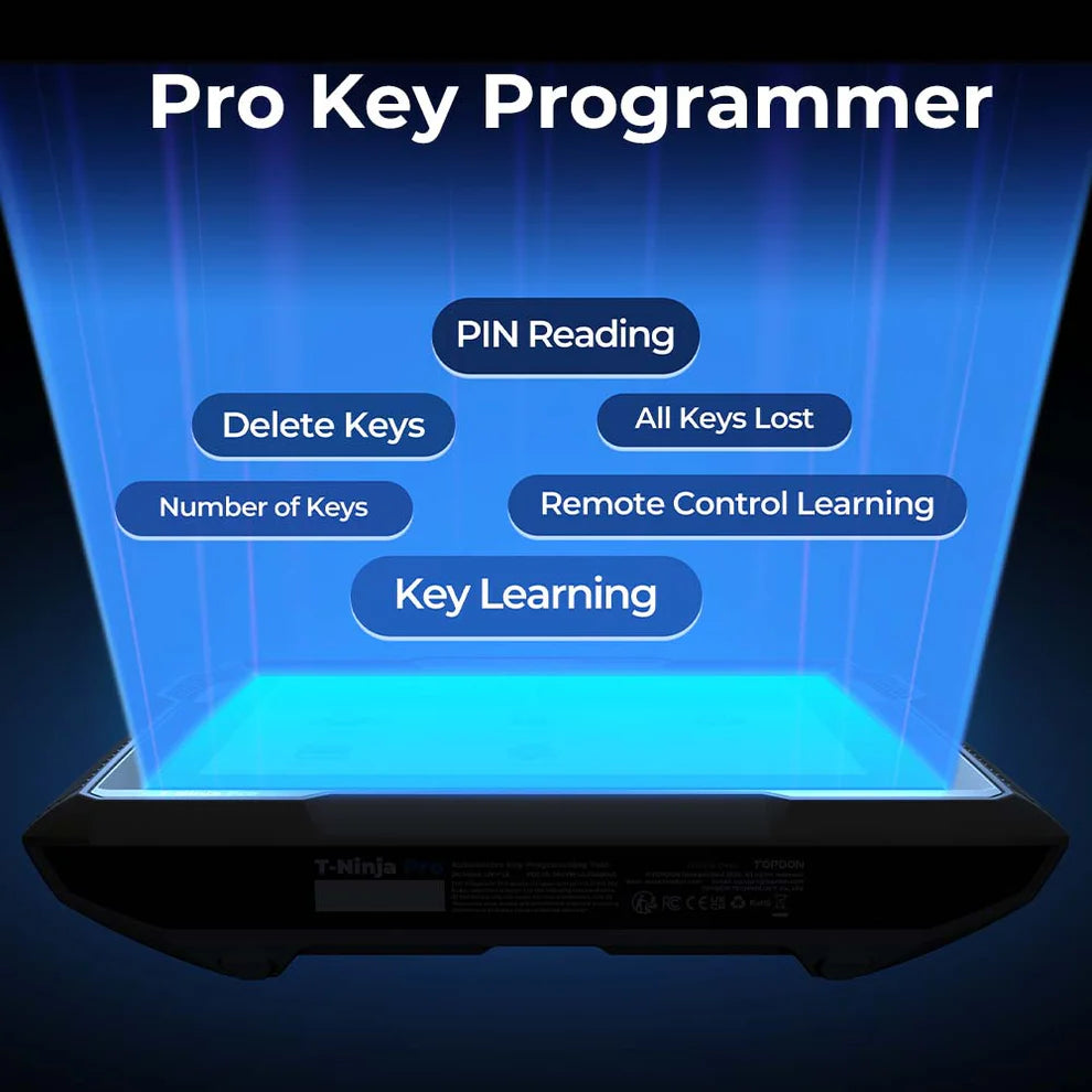 TOPDON T-Ninja Pro professional key programming functions including PIN reading and key learning