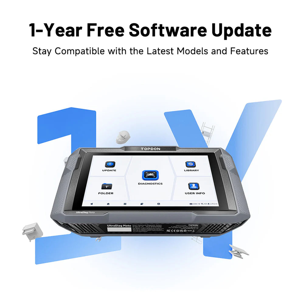 TOPDON UltraDiag Moto diagnostic tablet with 1-year free software updates
