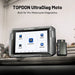 TOPDON UltraDiag Moto diagnostic tablet with wireless VCI on workbench