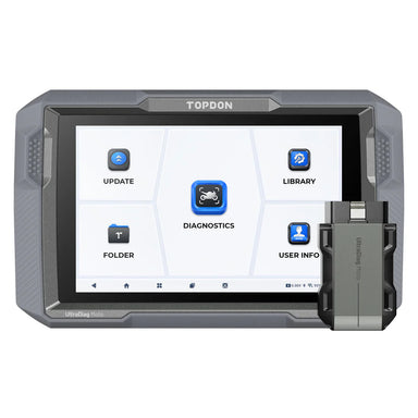 TOPDON UltraDiag Moto motorcycle diagnostic tablet home screen interface