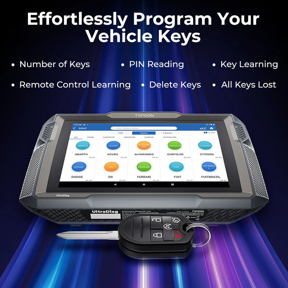 Key Programming Scan Tool TOPDON ULTRADIAG Scan Tool & Key Programming Bi-Directional Controls ...