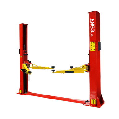 The BP-9X by AMGO 9,000 lb 2 post lift with symmetric arms and reinforced frame