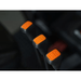 Three orange-topped hydraulic levers on the EK16A-216Li by Ekko, positioned for smooth and responsive control of lift and tilt functions.