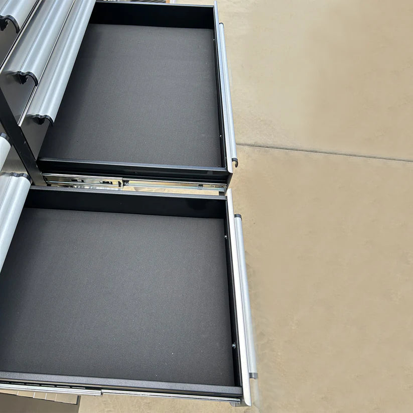 Tool cabinet drawer interior with anti-slip liner from Chery Industrial