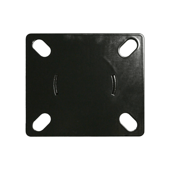 Top view of mounting plate for Dragonfire leveling feet with slotted holes DFT-WB-6PF