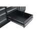 Top work surface detail with pull-out tray drawer on the Dragonfire Pro Series 12 drawer 7ft workbench (DFT-WB-12)