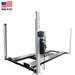 Triumph USA8000XLT four-post service lift 8K capacity, control column and power unit close side view
