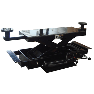 Tuxedo SJ-35 3,500 lb sliding jack with scissor lift frame and dual pads