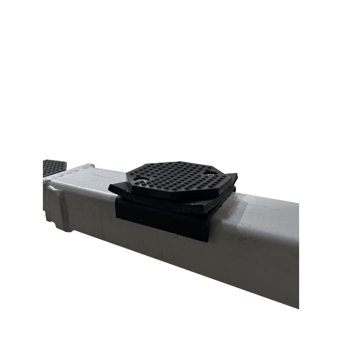 Tuxedo TP9KAC-TUX car lift column showing clear floor overhead beam design