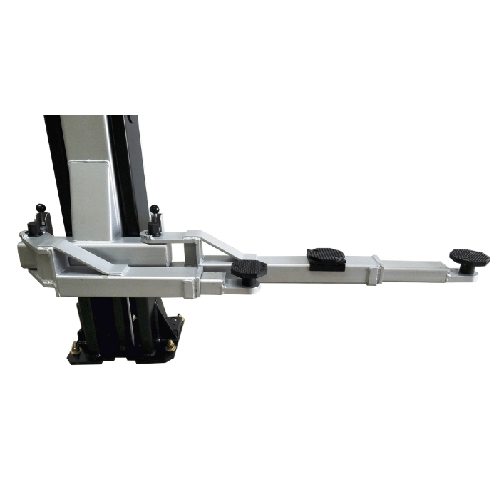 Tuxedo TP9KAC-TUX two post lift asymmetric swing arm with rubber lift pads