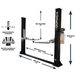 Tuxedo TP9KF-TUX 2 post car lift with dimensions and specifications diagram