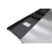 Under-top sliding trays on the gray Dragonfire 9FT workbench showing dual tray access and textured surface (DFT-WB-20)