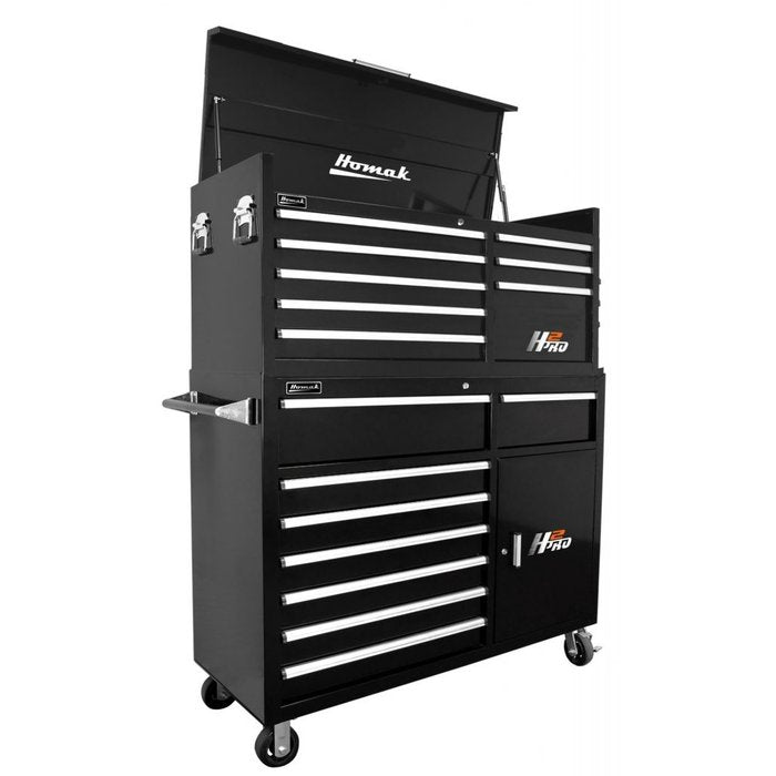 Homak 56" H2Pro 16-Drawer Combo in Midnight Black