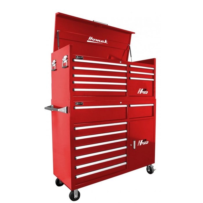 Homak 56" H2Pro 16-Drawer Combo in Fury Red