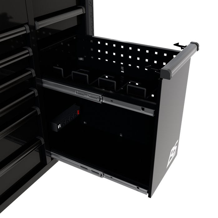 Homak RS Pro Power Cart - Built-In Power Drawer Detail