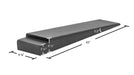 BT-TT-7-10-IS dimension drawing, 42 inch length, 10 inch width, 4.5 inch lift, 5.2 degree approach