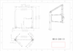 Daytona BR10-2OH-33 dimensional blueprint showing 144.2 inch overall height, 140.9 to 152.7 inch adjustable width, and 74.8 inch maximum lifting height
