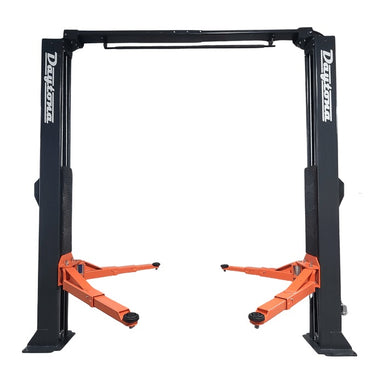 Daytona LTPA10 10,000 lb two post adjustable overhead lift, front view