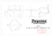 Daytona LTPF12 engineer stamped dimensional blueprint: 114.0 inch overall height, 155.5 inch overall width, 112.0 inch drive-thru clearance