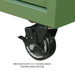 heavy duty 5 inch locking swivel caster on green viper tool cabinet